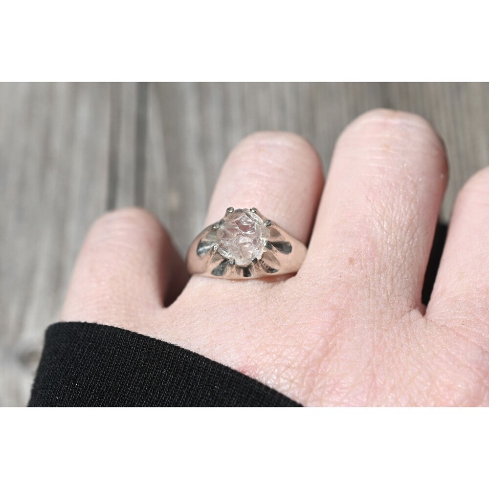 Natural Diamond Ring, Raw Diamond Ring, Uncut Diamond Ring, Engagement Ring, Rou